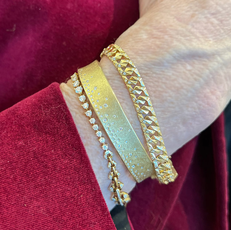 Dries Criel White Diamond Bond Signature Bracelet