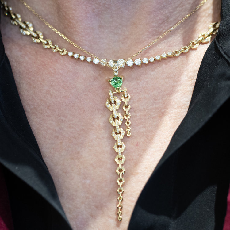 Dries Criel White Diamond Bond Flow Necklace