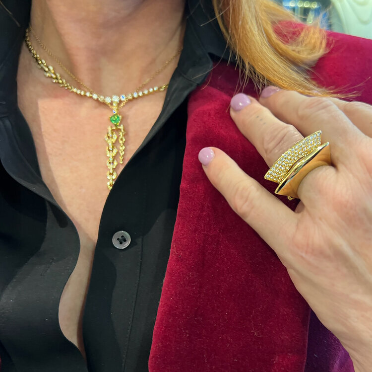 Dries Criel Yellow Gold Lotus Ring