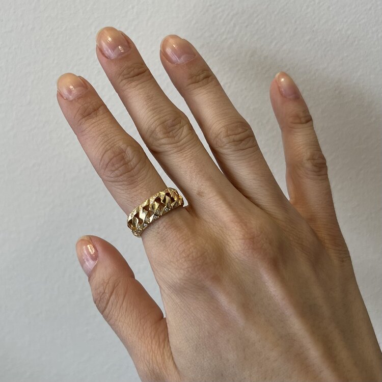 Dries Criel White Diamond Bond Ring