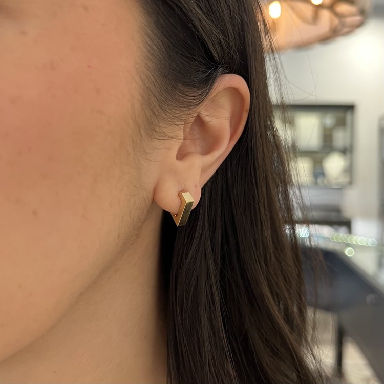 Dries Criel Yellow Gold Brute Mini Earrings