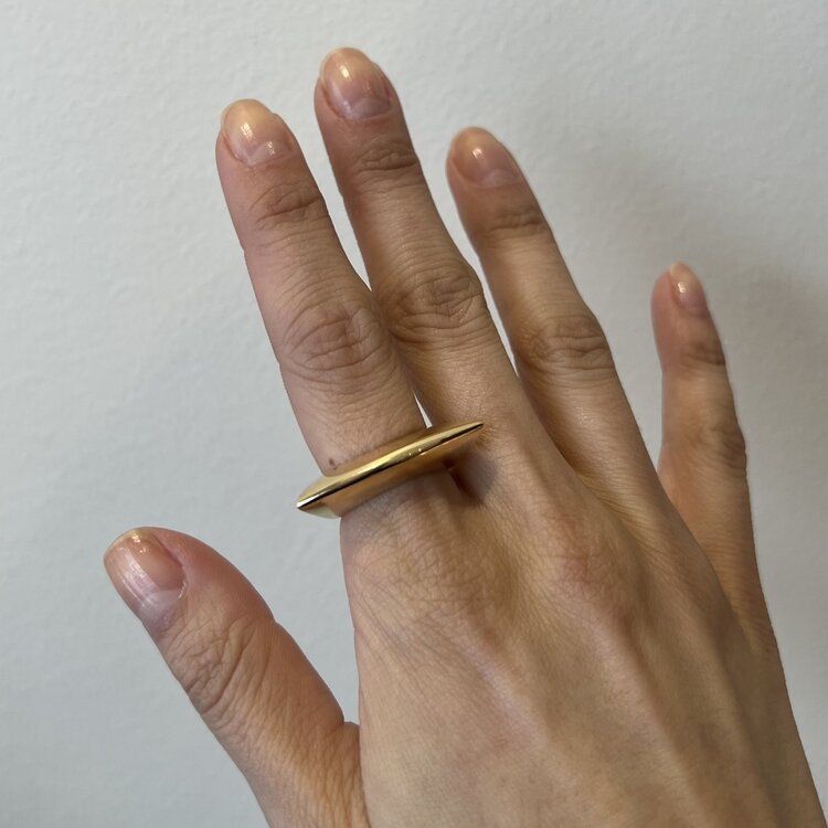 Dries Criel Yellow Gold Lotus Ring