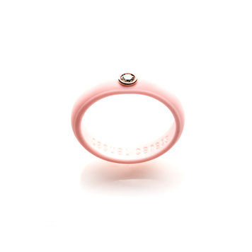 Casual Carats Sakura Pink Silicone with Diamond Band Ring