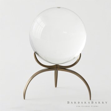 Crystal Orb on Bronze Stand