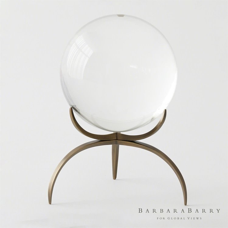 Crystal Orb on Bronze Stand