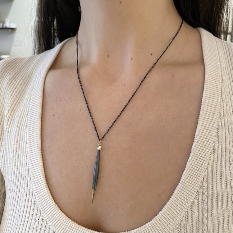 CFJ Fusion Diamond Charm Quill Pendant