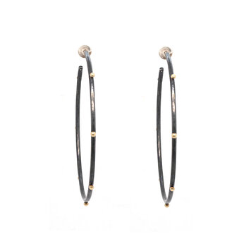 CFJ Fusion Gold Dot  Hoops - Large