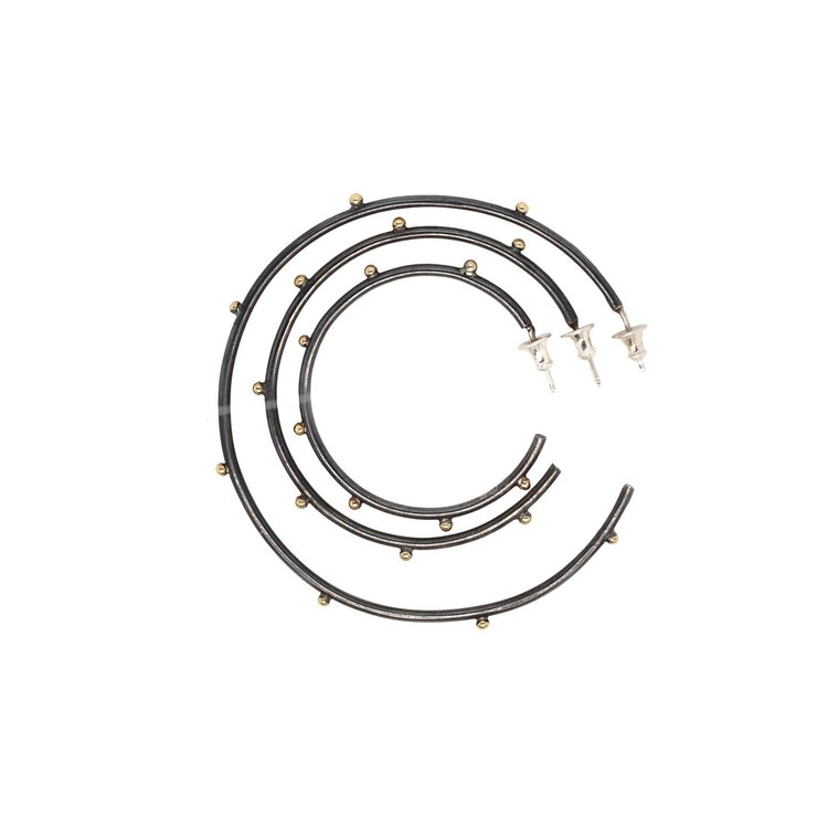 CFJ Fusion Gold Dot  Hoops - Large