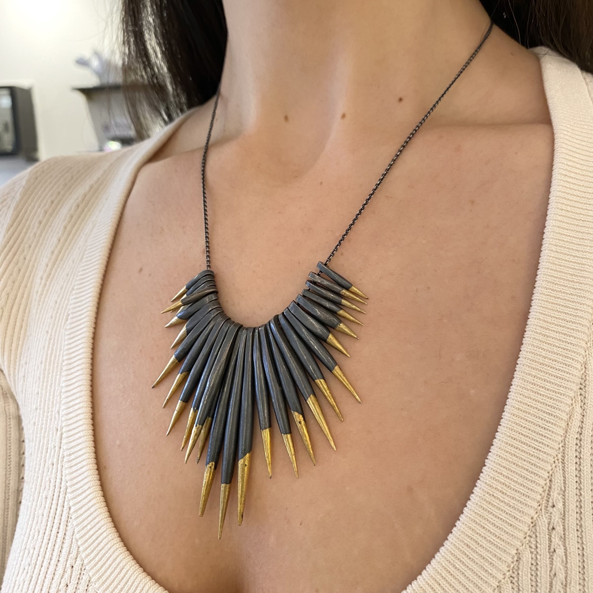 Buy Porcupine Quill Necklace, Vintage African Handmade Jewelry, Glass  Beads, Bib Necklace Online in India - Etsy