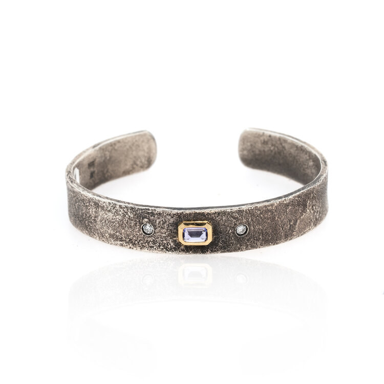 CFJ Fusion Tanzanite and Diamond Cuff