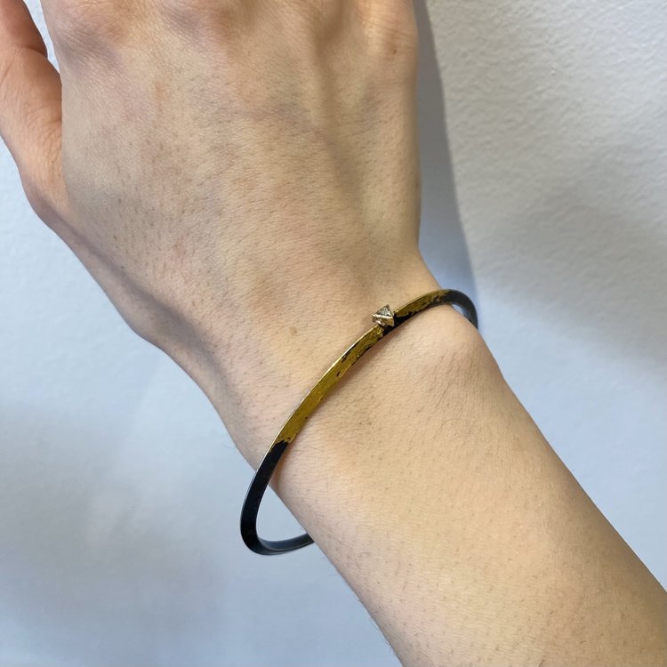 CFJ Fusion Knife Edge Fusion Trillion Diamond Cuff