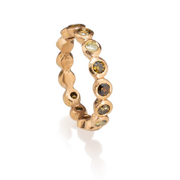 Todd Reed 1151 Autumn Diamond and Yellow Gold Eternity Band