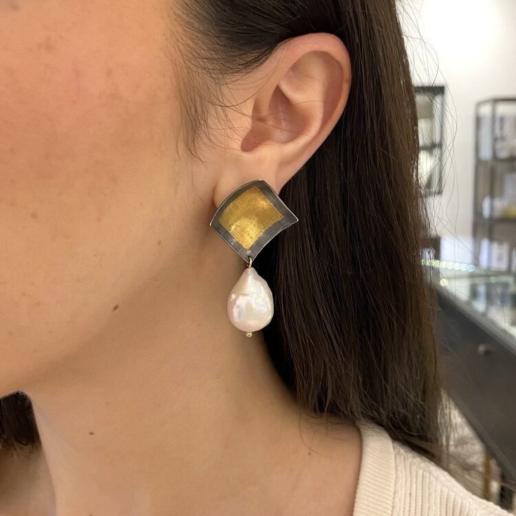 CFJ Fusion Marquis Baroque Pearl Earrings