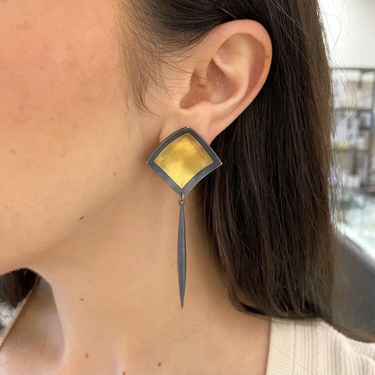 CFJ Fusion Large Marquis Quill Stud Earrings