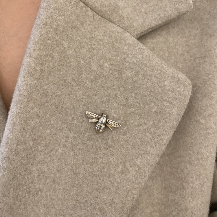 CFJ Bees Sterling Silver Lapel Pin