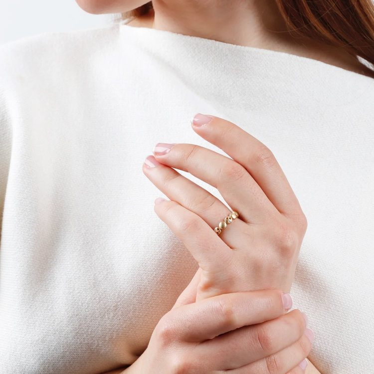 Dana Bronfman Sun, Moon and Stars Diamond Oculus Coin Band Ring