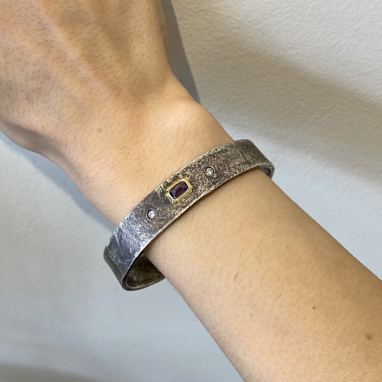 CFJ Fusion Tanzanite and Diamond Cuff