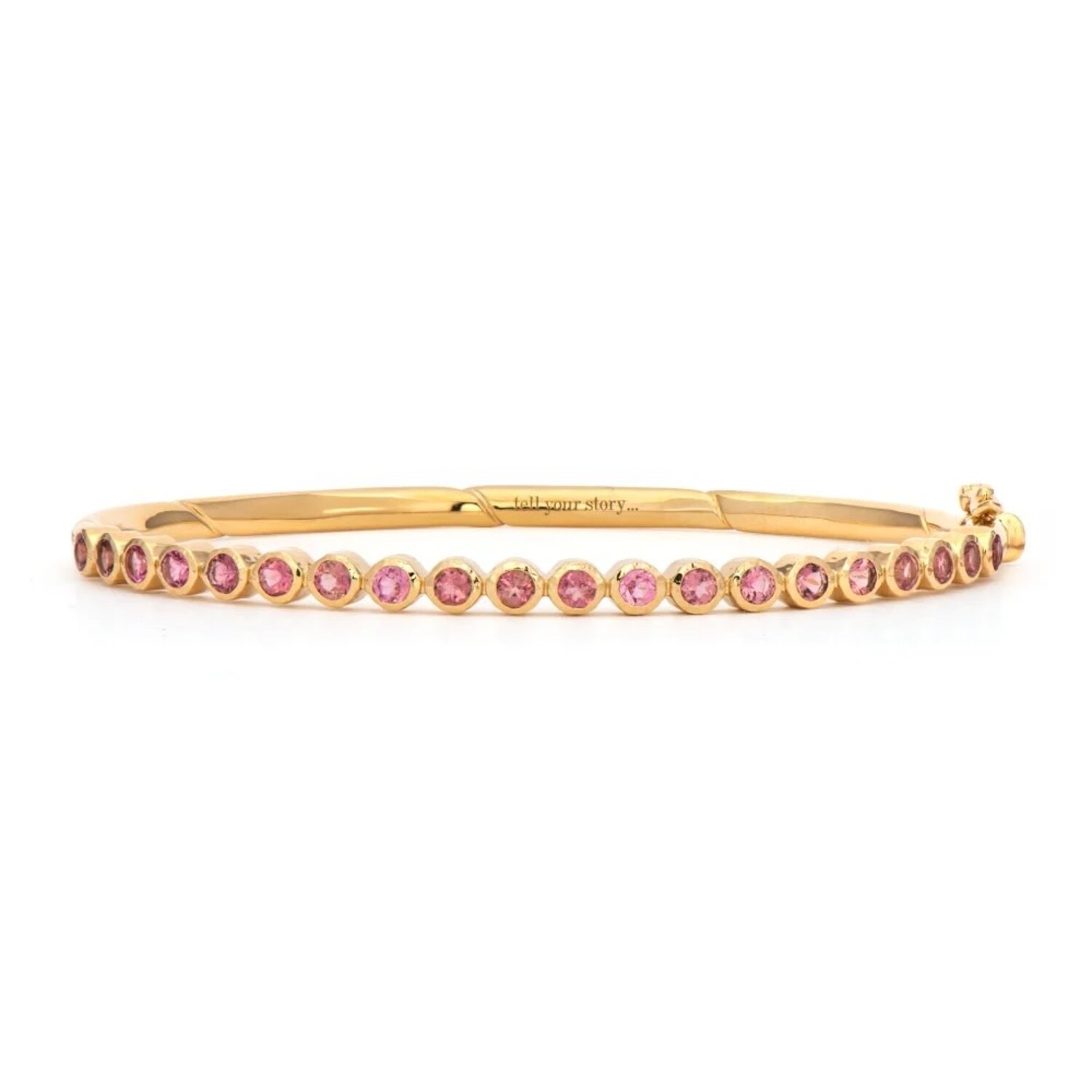 Pink Tourmaline and Diamond Bracelet