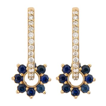 Three Stories Tiny Sapphire Flower Single Charm