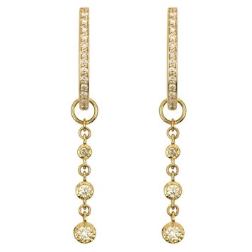 Three Stories Classic Hammered Bezel Charm Single