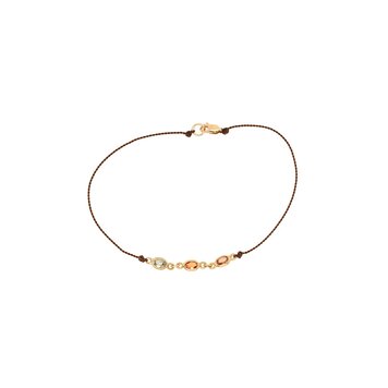 Margaret Solow Three Stone Sapphire Cord Bracelet