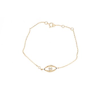 Celine d'Aoust White Diamond Eye Bracelet