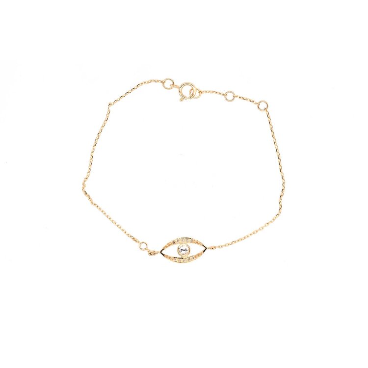 Celine d'Aoust White Diamond Eye Bracelet
