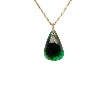 Just Jules Rose Cut Emerald with Diamond Bail