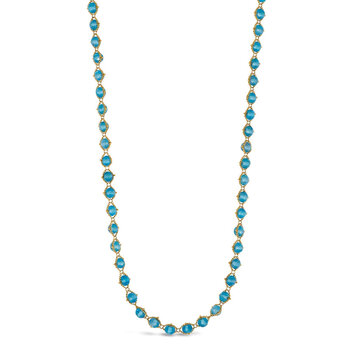 Amali London Blue Topaz Full Textile Necklace