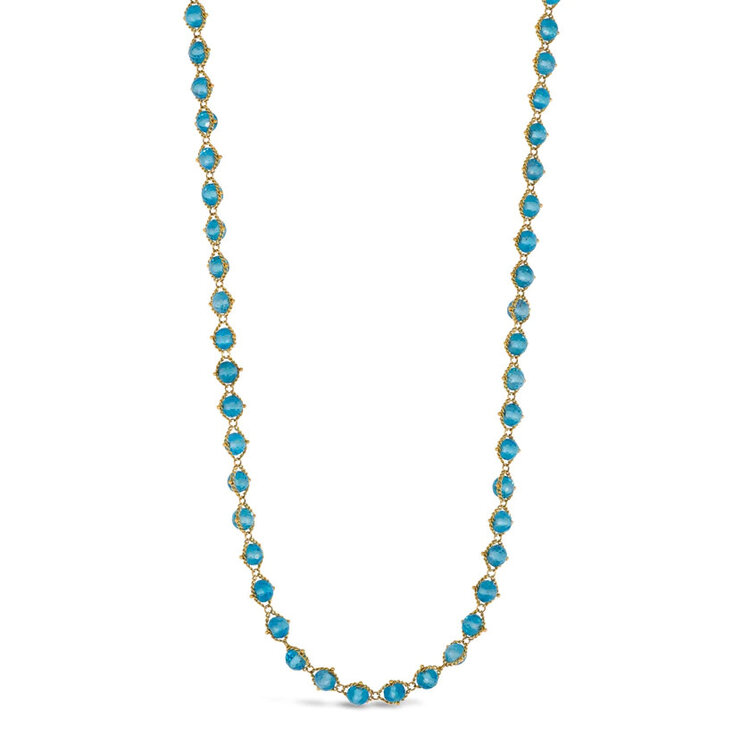 Amali London Blue Topaz Full Textile Necklace