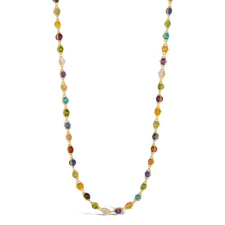 Amali Woven Multi-Colored Necklace -24"