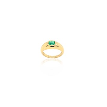 Lauren K Emerald Cut Emerald  Ring