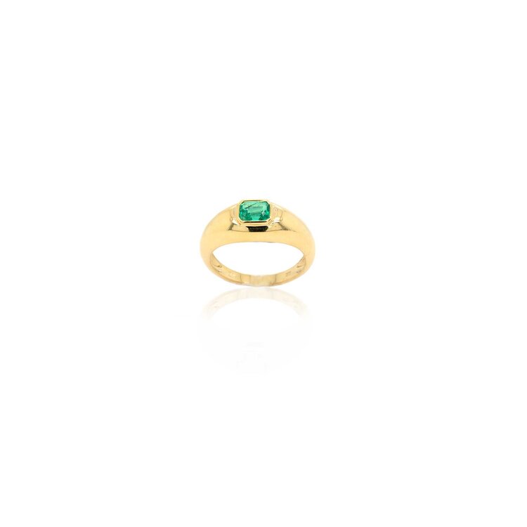 Lauren K Emerald Cut Emerald  Ring