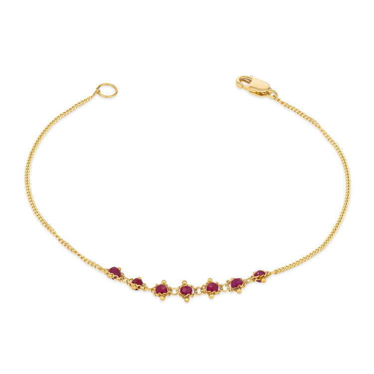 Amali Ruby Textile Station Bracelet