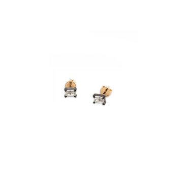 TAP Emerald Cut Diamond Stud Earrings