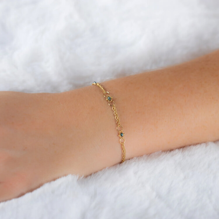 Amali Blue Diamond Whisper Chain Bracelet