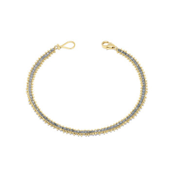 Amali Grey Diamond Full Textile Row Bracelet