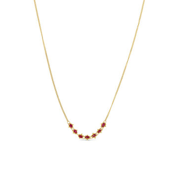 Amali Ruby Textile Station Necklace