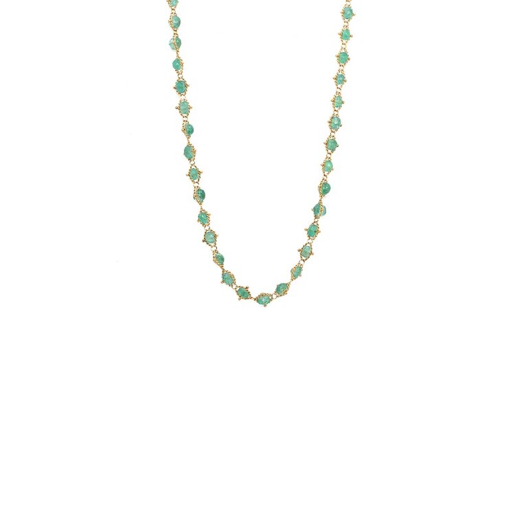 Amali Emerald Full Textile Necklace