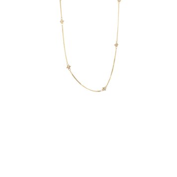 Amali Silver Diamond Textile Multi Station Necklace