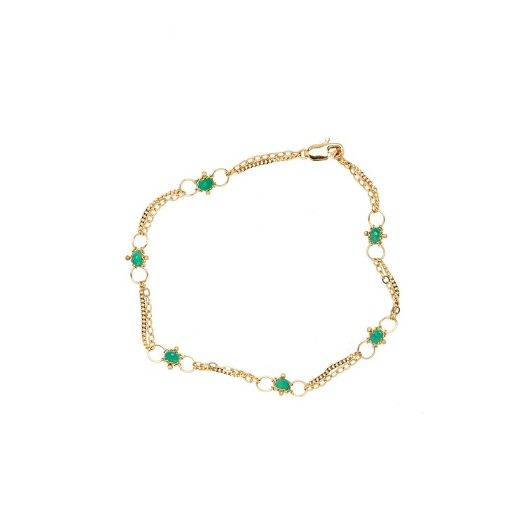 Amali Emerald Whisper Chain Bracelet
