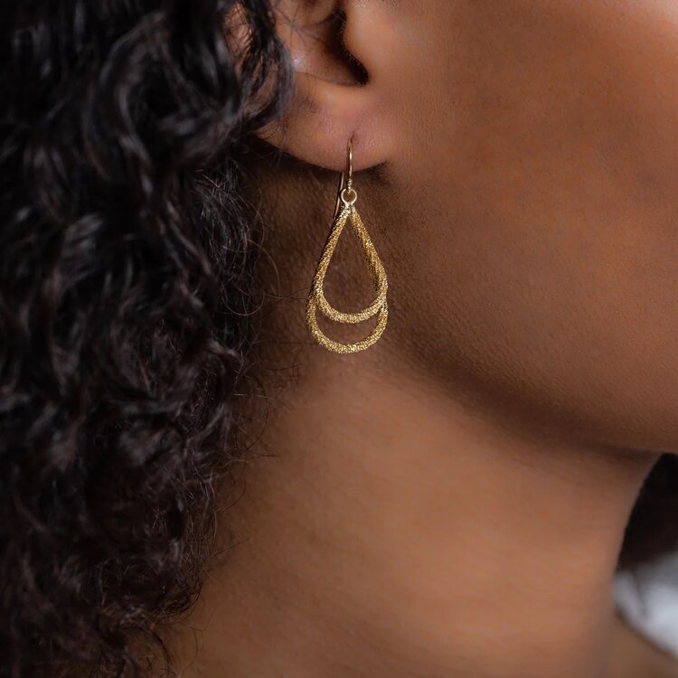 Amali Paired Teardrop Stardust Earrings