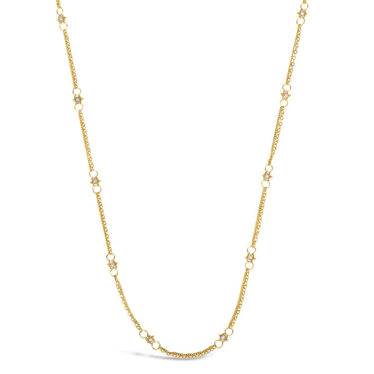 Amali Silver Diamond Whisper Chain Necklace