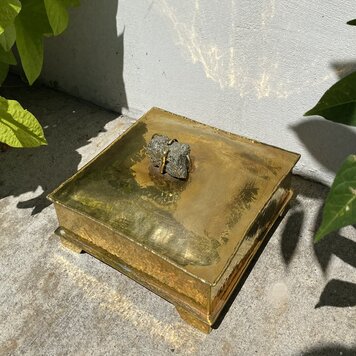 Pyrite Brass Box 8" x 8"