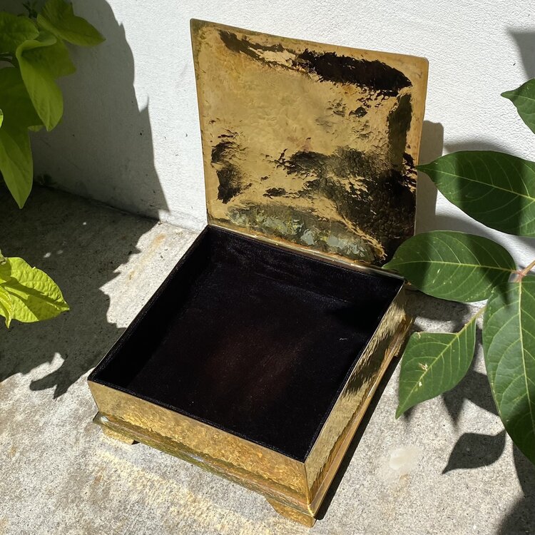 Pyrite Brass Box 8" x 8"