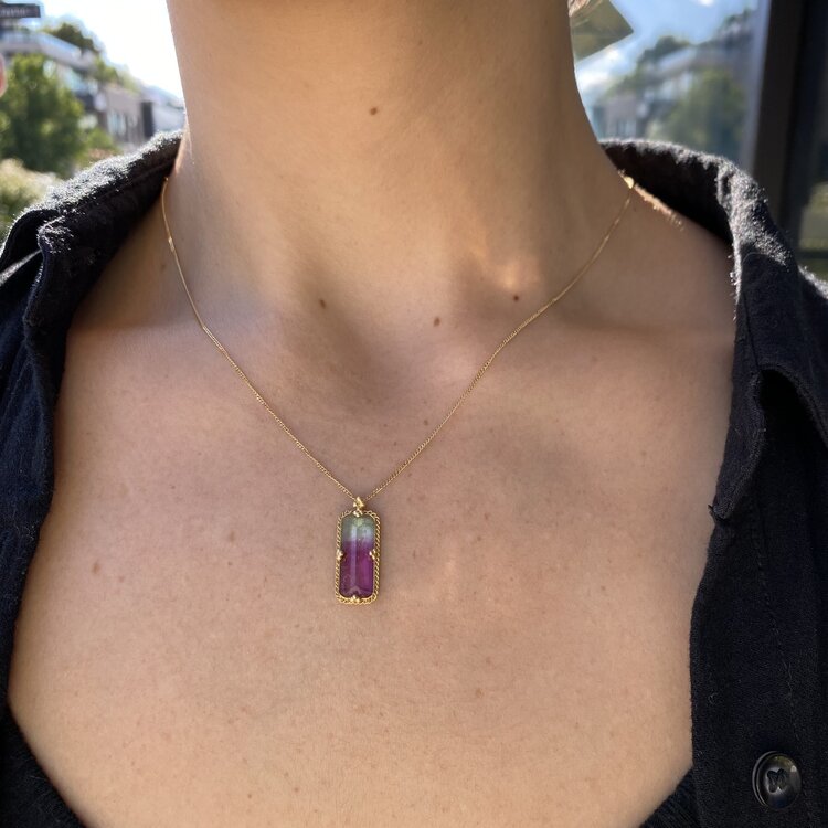 Amali One-of-a-Kind Watermelon Tourmaline Necklace