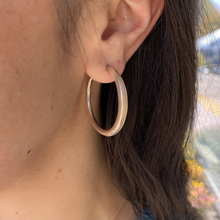 TBK Jewelry Large Silver Hoop Earrings