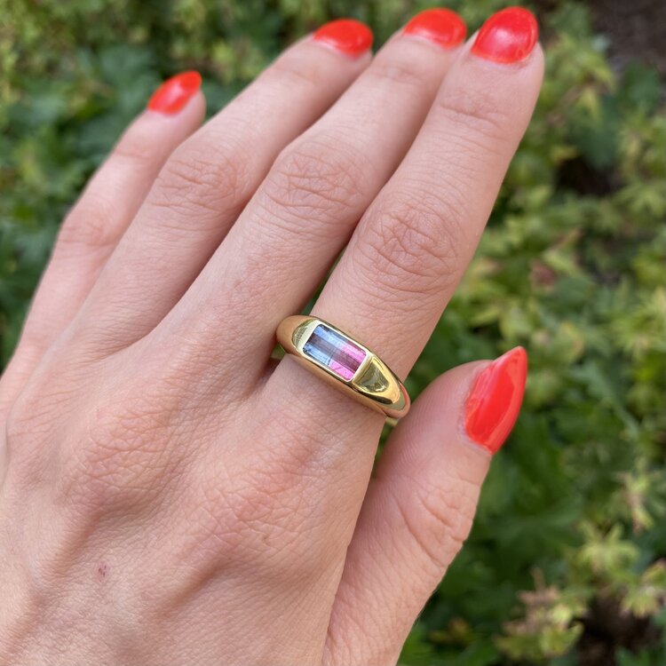 Lauren K Watermelon Tourmaline Ring
