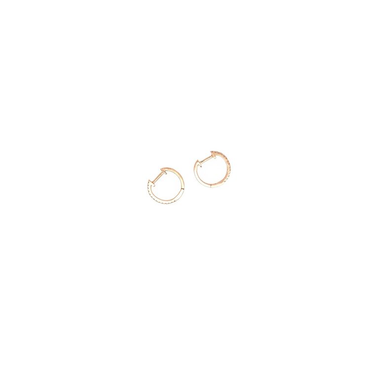 Vintage and Estate Liven 12mm Rose Gold Huggies