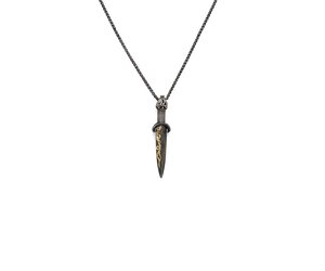 アクセサリー A&G Dagger Flamed Pendant Men's Dagger Pure Tin Pendant Gothic Retro Domineering